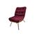 Poltrona Decorativa Para Sala de Estar Costela Luxo Suede Diversas Cores Marsala