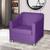 Poltrona Decorativa para Sala de Estar Tilla Suede - Mafer  Roxo