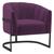 Poltrona Decorativa Sala de Estar Recepção Mavie Base de Ferro Preto Suede - Doce Sonho Móveis Roxo