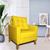 Poltrona Decorativa Suede Comfort Plus VRM Decor Amarela