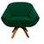 Poltrona Giratória Giovana Suede Base Madeira MM30 D'Rossi Verde