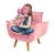 Poltrona Infantil Mini Sofá Opalinha Pés Palito Suede Premium Decorativa Confortável Com Máxima Qualidade Pra Criança - Mr Deluxe  Rosa