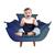 Poltrona Infantil Mini Sofá Opalinha Pés Palito Suede Premium Decorativa Confortável Com Máxima Qualidade Pra Criança - Mr Deluxe  Azul