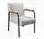 Poltrona Jade Cadeira Braço Metal Moderna Decoração Sala, Recepção Corino Branco 190