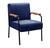 Poltrona Jade Cadeira Braço Metal Moderna Decoração Sala, Recepção Suede Azul Marinho 210