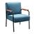 Poltrona Jade Cadeira Braço Metal Moderna Decoração Sala, Recepção Veludo Azul 240