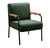 Poltrona Jade Cadeira Braço Metal Moderna Decoração Sala, Recepção Veludo Verde 270