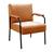 Poltrona Jade Cadeira Braço Metal Moderna Decoração Sala, Recepção Veludo Terracota 400