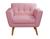 Poltrona Moderna Bruna Cadeira Living Decoração Sala Recepção Suede Rosa 280