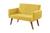 Poltrona Namoradeira 2 Lugares Anabelle Unidecor Amarelo