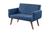 Poltrona Namoradeira 2 Lugares Anabelle Unidecor Azul Bic