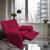 Poltrona Reclinável Manu Amamentação Mamãe Suede - Aguias Décor Home VERMELHO