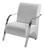 Poltrona Sevilha Cadeira Braço Alumínio Decoração Sala Recepção Corino Branco 190