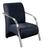 Poltrona Sevilha Cadeira Braço Alumínio Decoração Sala Recepção Suede Azul Marinho 210