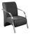 Poltrona Sevilha Cadeira Braço Alumínio Decoração Sala Recepção Suede Grafite 220