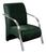 Poltrona Sevilha Cadeira Braço Alumínio Decoração Sala Recepção Veludo Verde 270