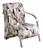 Poltrona Sevilha Cadeira Braço Alumínio Decoração Sala Recepção Estampa 290