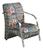 Poltrona Sevilha Cadeira Braço Alumínio Decoração Sala Recepção Estampa 310