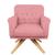 Poltronas Decorativa Giratória Para Recepção Consultório Clinica Sala de Espera Quarto Bia Nanda Decor Suede Rose