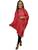 Poncho Estampado Quentinho Estilo Ponta Moda Feminina Vermelho