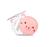 Porquinho Mini Ventilador Portátil Com Espelho Led Maquiagem Rosa