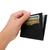 Porta Cartão 03 - Mini Carteira de Bolso em Couro (649TN03) Pequena Slim - Porta CNH, Cartões, Cédulas  Preto