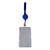 Porta Cracha Transparente Rigido com Clip Roller Roller Azul Escuro