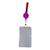 Porta Cracha Transparente Rigido com Clip Roller Roller Pink