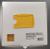 Porta Crachá Universal Transparente - 100 unidades Amarelo