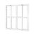 Porta de Correr Alumínio 2 Folhas Móveis com Vidro Liso Project Mgm 210 x 160cm Branco