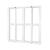 Porta de Correr Alumínio 4 Folhas Móveis com Vidro Liso Project Mgm 210 x 160cm Branco