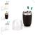 Porta Escova De Dentes Creme Dental Estojo Case Com Tampa 500ml Preto e Cinza