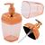 Porta Sabonete Líquido Cobre Rosé Gold Translúcido Banheiro Luxo Rosa claro