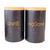 Pote de lata preto para açúcar ou café dourado com tampa de bambu de cozinha cantinho do café Açúcar