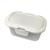 Pote Hermético Tampa Fixa Vasilha 350ml Mantimentos Alimentos Potte Premium Freezer Retangular Branco