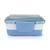Pote Marmita Plástico Alimentos com 2 Andares Divisórias Compartimentos Trava Dupla Livre BPA Free 950 Ml Azul