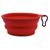 Pote para Pet dobrável e Retrátil - Comedouro e bebedouro 450 ml Vermelho