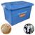 Pote Porta Ração Pet Dispenser Organizadora Plástica c/ Tampa Grande 70L ou 30 Kg Container Isca c/ Trava de Segurança Azul