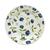 Prato de Sobremesa Oxford em Cerâmica Flores Azuis 18cm UNICA