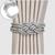 Prendedor abraçadeira para cortina luxo trançada magnética decorativa 1 peça  Prata