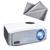 Projetor Wzatco C6 7000 Lumens + Tela Reflexiva 120 Polegadas Branco