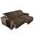 Protetor capa de para sofá king reclinável 1,80m x 2,40m com porta objetos modelo elegance Marrom