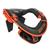 Protetor De Pescoço Cervical Mr Pro Neck Brace Motocross Trilha Adulto Preto Com Estrutura Laranja