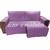 protetor de sofá assento sem contar os braços 2,20 2 módulos retrátil e reclinável forrado com fixador no encosto lilás