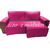protetor de sofá assento sem contar os braços 2,20 2 módulos retrátil e reclinável forrado com fixador no encosto pink