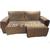 protetor de sofá assento sem contar os braços 2,20 2 módulos retrátil e reclinável forrado com fixador no encosto caramelo