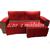 protetor de sofá assento sem contar os braços 2,20 2 módulos retrátil e reclinável forrado com fixador no encosto vermelho