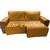 protetor de sofá assento sem contar os braços 2,20 2 módulos retrátil e reclinável forrado com fixador no encosto mostarda