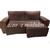 protetor de sofá assento sem contar os braços 2,20 2 módulos retrátil e reclinável forrado com fixador no encosto marrom