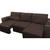 protetor de sofa retratil 2,05 3modulos largura total com os braços marrom